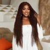 Afro Dalga Fiber Sentetik Tül Peruk - Açık Kahve
