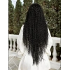 Afro Dalga Fiber Sentetik Tül Peruk - Siyah