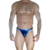Arkası Büzgülü Mavi Lame Brazillian Slip