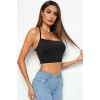 Bacio Kadın Sırtı Açık Siyah Belden Bağlamalı Crop Büstiyer BC5441