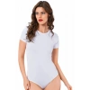 Bayan Kısa Kol Çıtçıtlı Body Beyaz