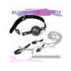 BDSM 4’ü 1 Arada Bondage Seti – Ağızlık, Klipsler ve Anal Plug Zincir