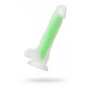 Beyond by Toyfa Dick Glow Gece Parlayan Dildo, Silikon, Şeffaf, 18 cm