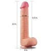 Censan 12 İnç Dual Layered Platinum Silicone Cock Dildo