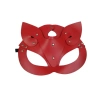 Censan Deri Kedi Kız Maskesi Kırmızı