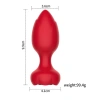 Censan Telefon Kontrollü Full Covered Rubber Rose Anal Plug – Kırmızı