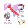 Censan Telefon Kontrollü Haley Rose Pulled Beads Anal Plug – Siyah