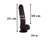 Censan Ultra Gerçekçi 24 Cm Model2 Brown Melez Kıkırdaklı Dildo