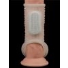 Censan Vibrating Drip Knights Ring with Scrotum Sleeve (Beyaz)