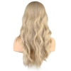 Dalgalı Perçemli Fiber Sentetik Orta Boy Peruk - Balköpüğü Platin Röfleli