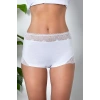 Dantel Detaylı Boxer Beyaz