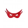 Deri Fantezi Kırmızı Parti Maskesi