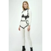 Deri Harness, Göğüs Altı Destekli Harness Takım, Deri Dansçı Kostüm - APFT1402