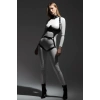 Deri Harness, Göğüs Altı Destekli Harness Takım, Deri Dansçı Kostüm - APFT1402