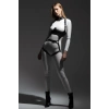 Deri Harness, Göğüs Altı Destekli Harness Takım, Deri Dansçı Kostüm - Brf1402