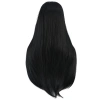 Düz Perçemli Uzun Fiber Sentetik Peruk - Siyah