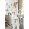 Ekru Hamile ( Lohusa ) Pijama Takımı - 1604