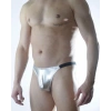 Erkek Gümüş Lame Brazillian Slip