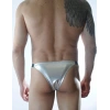 Erkek Gümüş Lame Brazillian Slip