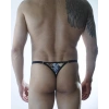 Erkek Zar Desenli Metalli Tanga İç Giyim