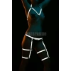 Erotik Giyim Dans Elbiseleri Reflektörlü Jartiyer Harness Takım - APFT497