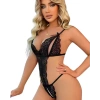Fantezi Büyük Beden Siyah Dantelli Babydoll BC9249