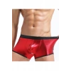 Fantezi Deri Görünümlü Kırmızı Erkek Boxer Tanga BC4506