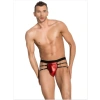 Fantezi Erkek Aşk Kırmızısı Seksi Metalli Tanga - String