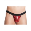 Fantezi Kırmızı Lame Seksi Erkek String - Tanga