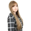 Fiber Sentetik Uzun Düz Kahküllü Peruk - Bebek Kumralı