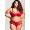 Gapara Big Size Plunge Bra, Şarap Rengi Konforlu Ve Şık Sütyen