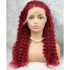 Gerçek Front Lace Tül Peruk - Derin Dalgalı - Kızıl 70-75cm