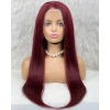 Gerçek Front Lace Tül Peruk - Düz - Koyu Kızıl 70-75cm