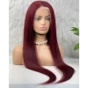 Gerçek Front Lace Tül Peruk - Düz - Koyu Kızıl 70-75cm