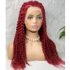 Gerçek Front Lace Tül Peruk - Kabarık Afro - Kızıl 70-75cm