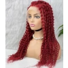 Gerçek Front Lace Tül Peruk - Kabarık Afro - Kızıl 70-75cm