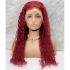 Gerçek Front Lace Tül Peruk - Su Dalgası - Kızıl 70-75cm