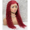 Gerçek Front Lace Tül Peruk - Su Dalgası - Kızıl 70-75cm
