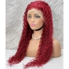 Gerçek Front Lace Tül Peruk - Su Dalgası - Kızıl 70-75cm