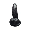 Gerçekçi Testisli Siyah Dildo 16 cm