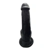 Gerçekçi Testisli Siyah Dildo 19 cm