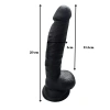 Gerçekçi Testisli Siyah Dildo 20 cm