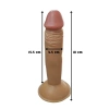 Gerçekçi Testissiz Melez Dildo 18 cm