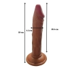 Gerçekçi Testissiz Melez Dildo 21 cm