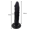 Gerçekçi Testissiz Siyah Dildo 21 cm