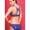 Githa Foam Cup Push Up Bra,saks Mavi Straplez Konforlu Ve Şık Sütyen