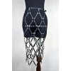 Harness Etek, Deri Örgü Harness Etek, Şık Tayt Üzeri Etek - APFT410