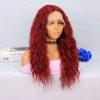 Kabarık Dalgalı Kızıl Tül Peruk