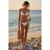 Kadın Beyaz Yandan Bağlamalı Bikini Mayo Takımı