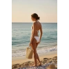 Kadın Beyaz Yandan Bağlamalı Bikini Mayo Takımı